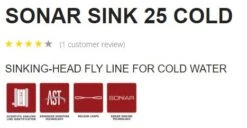 Scientific Anglers Sonar Sink 25 Cold Fly Line -Fishing Discount Store SonarSink25ColdTech