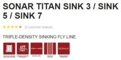 Scientific Anglers Sonar Titan Sink 3/Sink 5/Sink 7 Fly Line -Fishing Discount Store SonarTitan3.5.7Tech